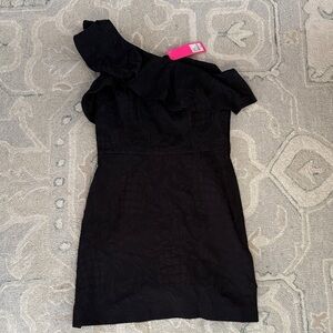 Lilly Pulitzer Black One Shoulder Dress